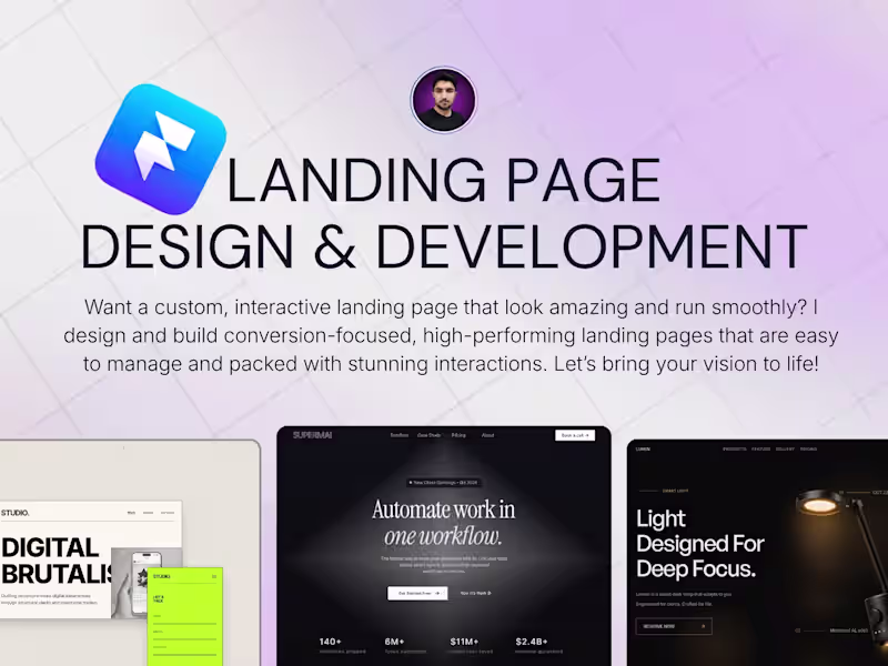 Cover image for High-Converting Framer Landing Page Design & Dev