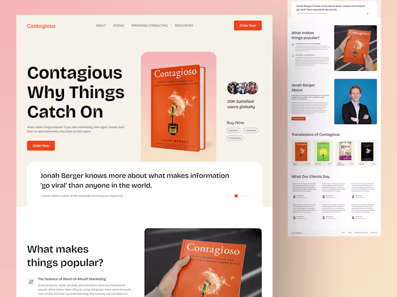 Cover image for Contagious - Landing Page