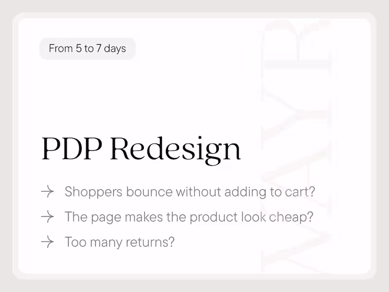 Cover image for Product Page Redesign