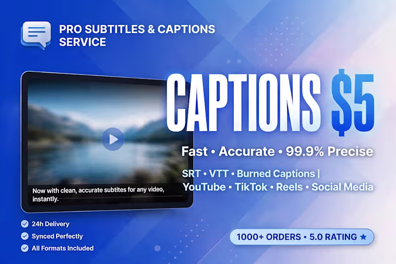 Cover image for Video Subtitles and Captions