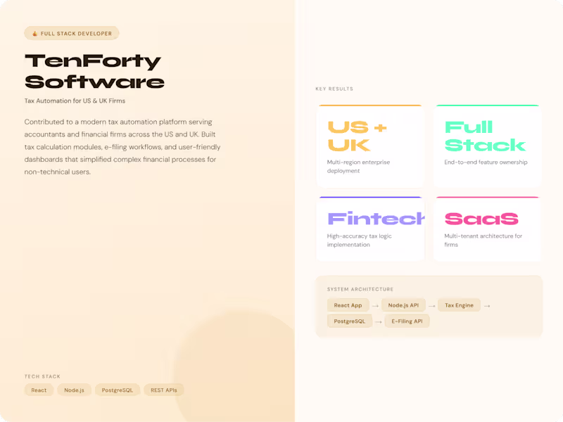 Cover image for Tax Automation Platform for US