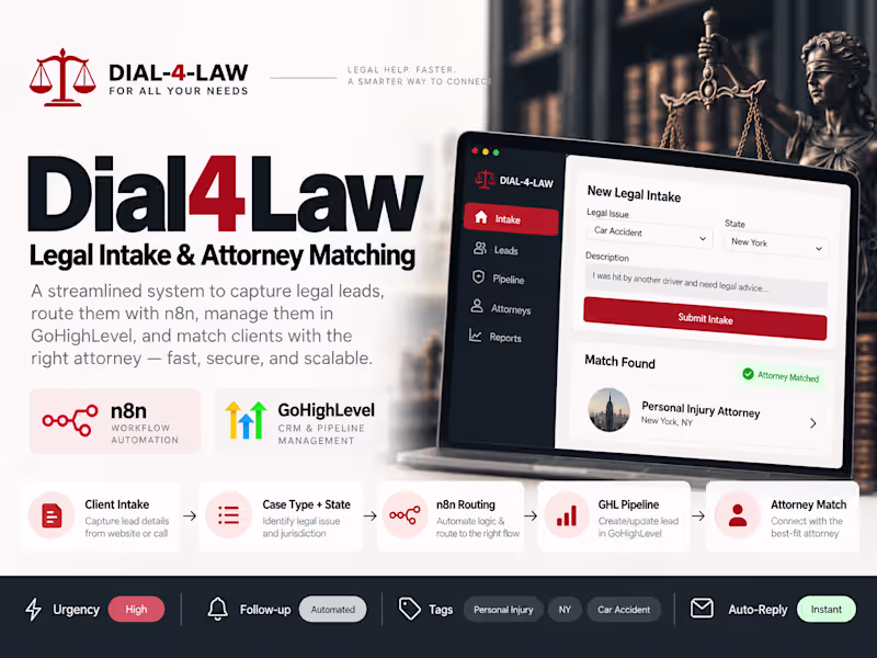 Cover image for Dial4Law — Legal Intake &