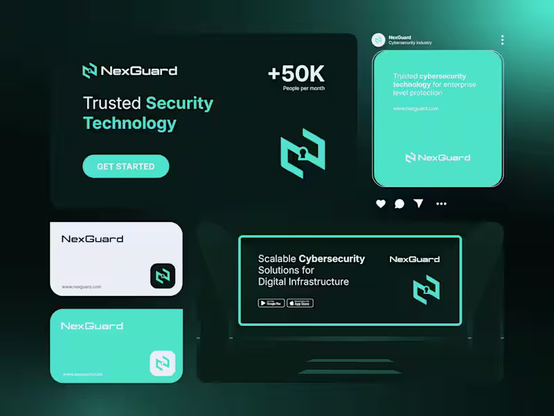 Cover image for NexGuard Cybersecurity Branding for Tech