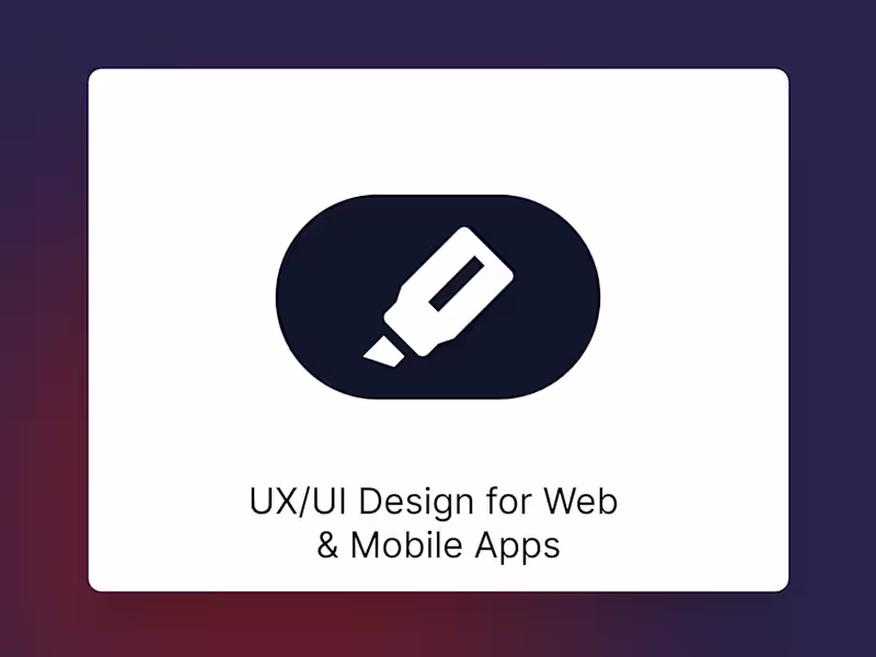 Cover image for UX/UI Design for Web and Mobile Apps