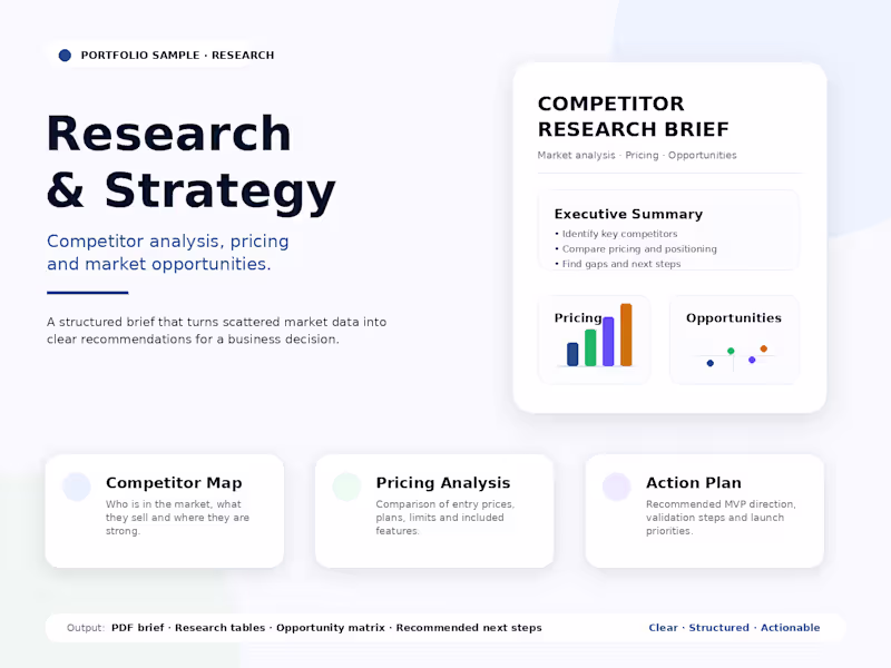 Cover image for Competitor Research & Action Brief