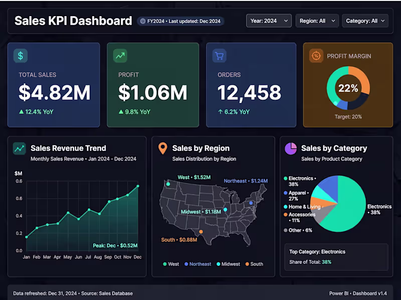 Cover image for I will build Interactive Power BI and Tableau Dashboards for Bus
