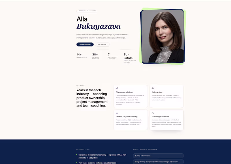 Cover image for Professional website built on Lovable
