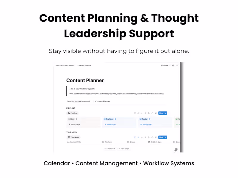 Cover image for Content Planning & Thought Leadership Support