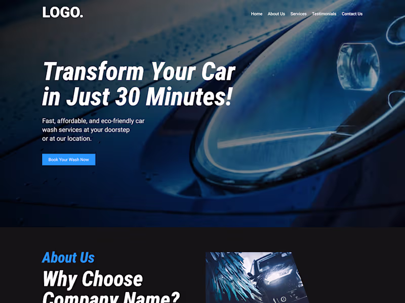Cover image for GlowRide Auto Care – Car