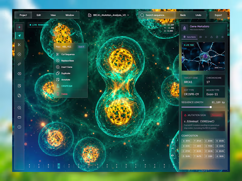 Cover image for BioForge — CRISPR Gene Editing Dashboard