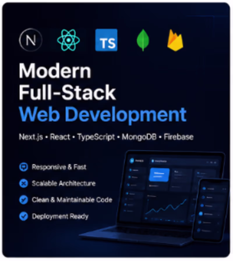 Cover image for Build Modern Full-Stack Web Apps with Next.js & React