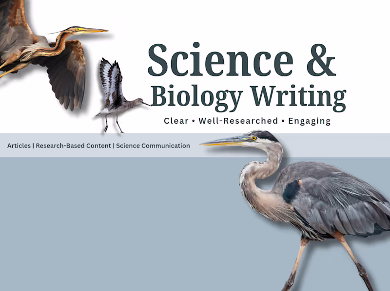 Cover image for Science & Biology Article Writing | Research-Based Content
