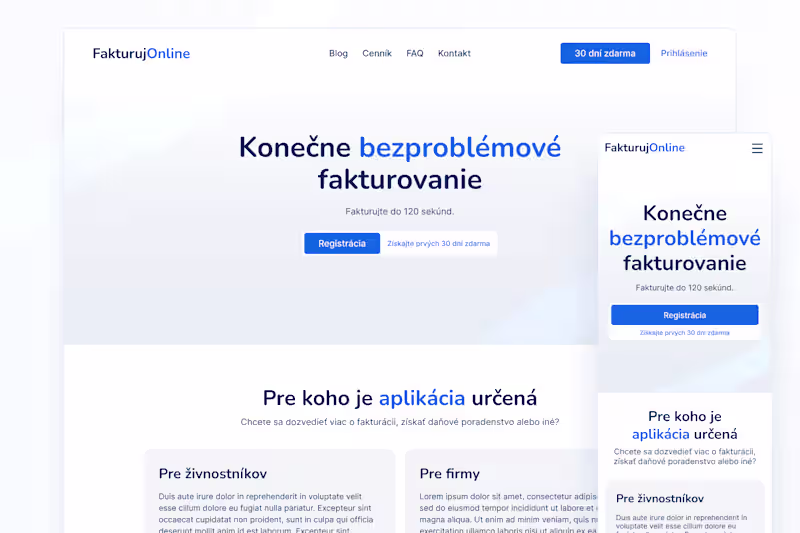 Cover image for FakturujOnline - Swift Invoicing Solution Website