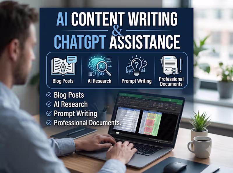 Cover image for AI Content Writing & ChatGPT Assistance.