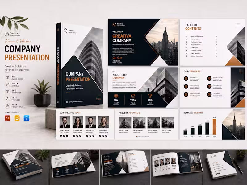 Cover image for Premium Company Presentation Design Template