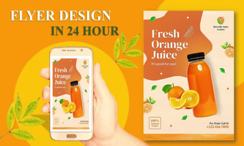 Cover image for I will design a custom flyer for a product in 24 hour on any to…