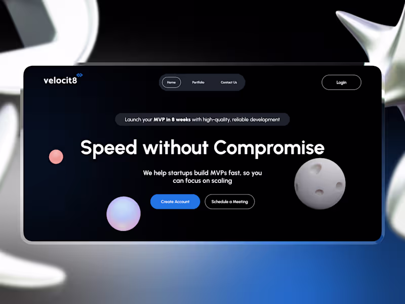 Cover image for Velocit8: High-Converting SaaS Landing Page