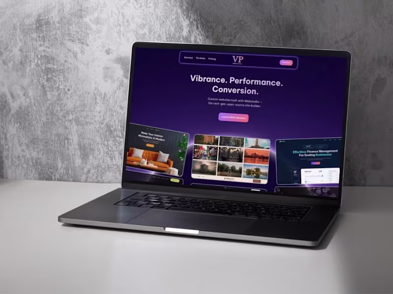 Cover image for Vibrant Landing Page for Web Design Studio