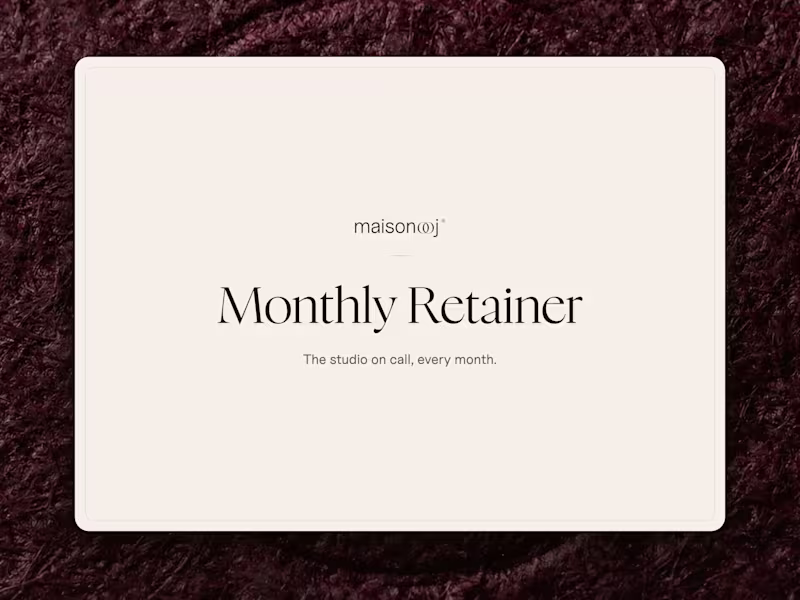 Cover image for Monthly Retainer