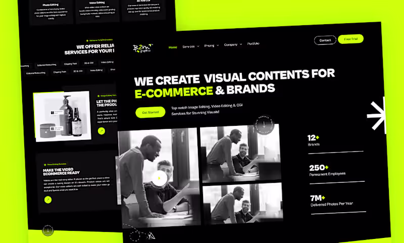 Cover image for Landing Page design for BZM Graphics
