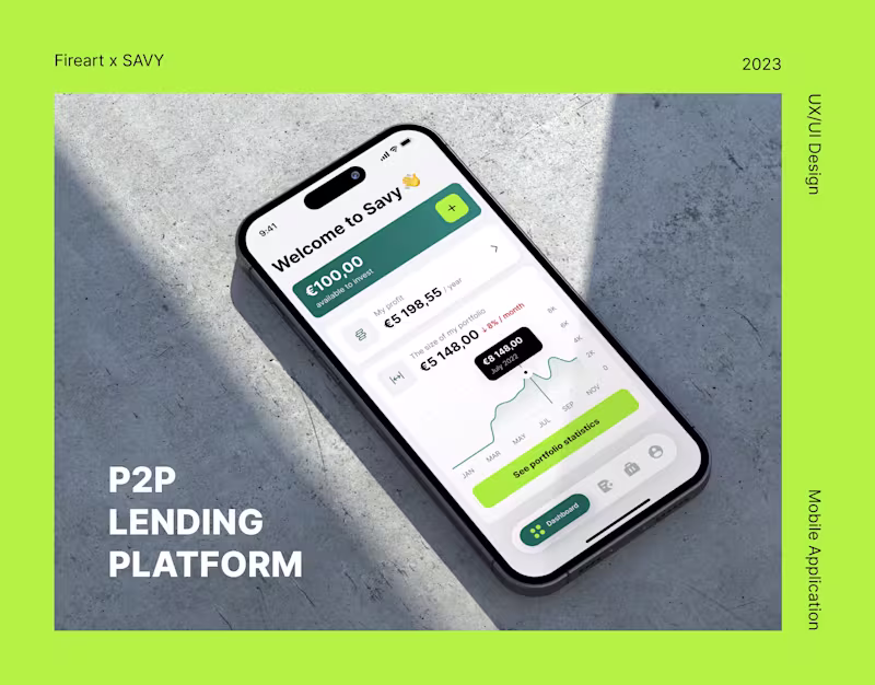 Cover image for SAVY - Mobile App Design for a Peer-to-Peer Lending Platform