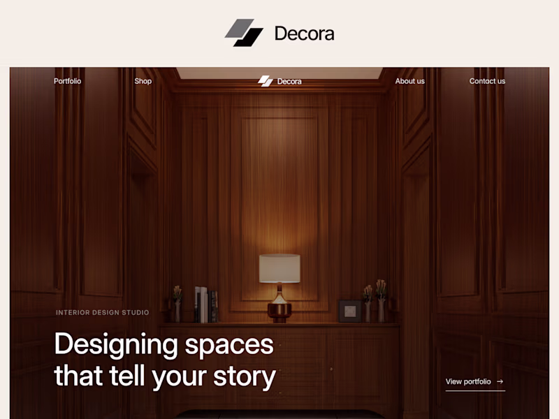 Cover image for Interior design studio website development