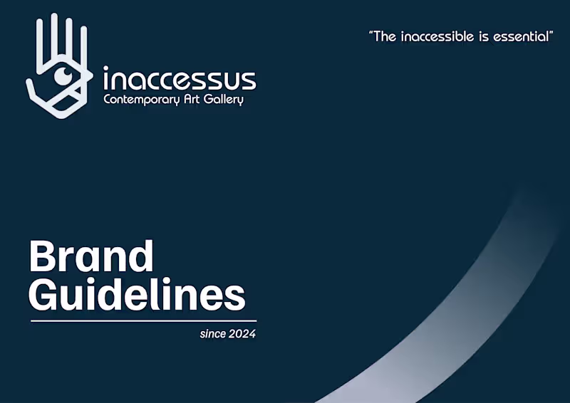 Cover image for "Inacceessus Contemporary Art Gallery" Brand Guidelines