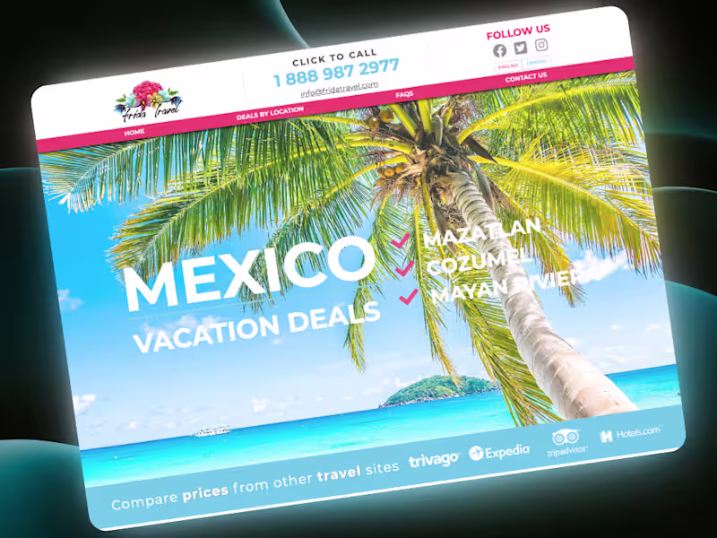Cover image for Frida Travel: Vacation Deals Platform for Mexican Destinations