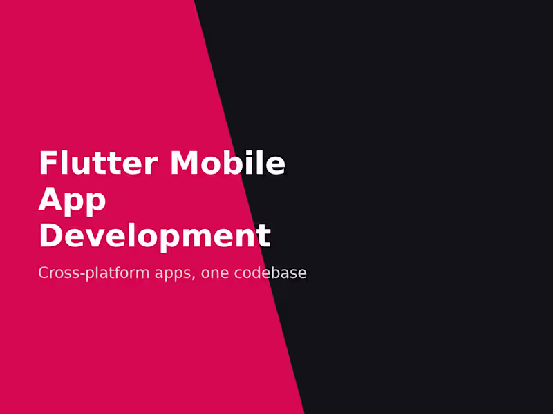 Cover image for Flutter Mobile App Development