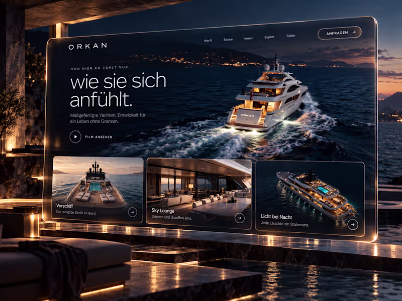 Cover image for 3D Animated Yacht Sales Website