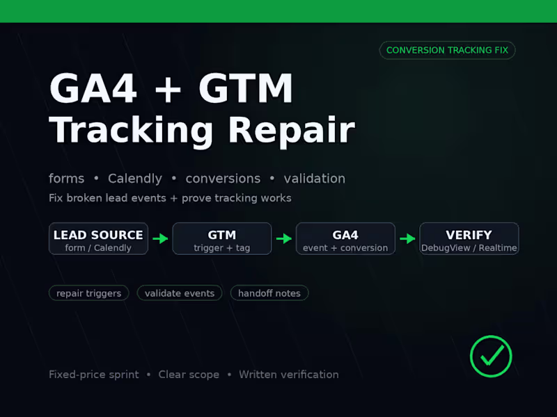 Cover image for GA4 / GTM Conversion Tracking Cleanup