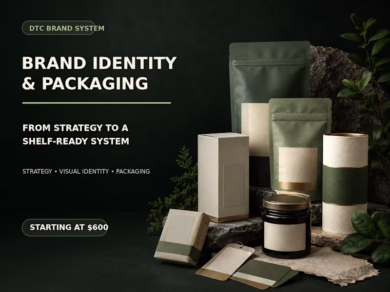 Cover image for Brand Identity & Packaging for DTC Brands
