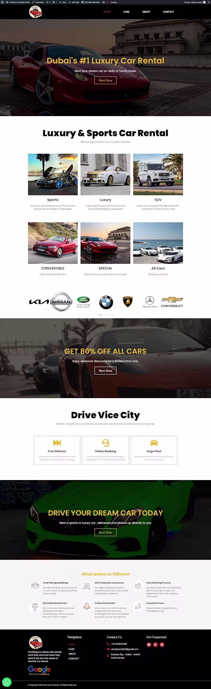 Cover image for Luxury Car Rental Website — ViceCity Dubai