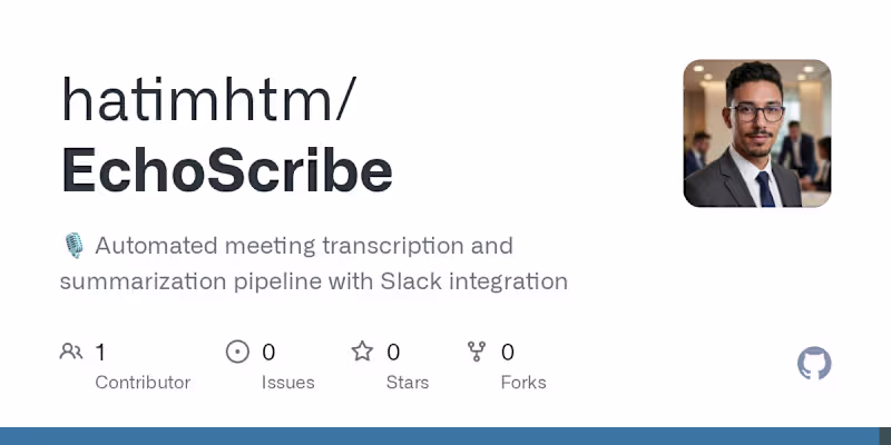 Cover image for EchoScribe Development: Automated Meeting Transcription Tool