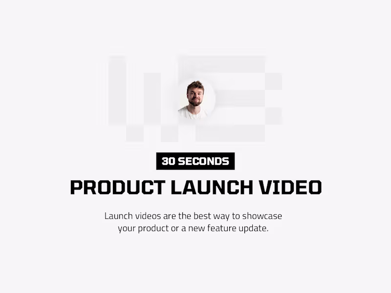 Cover image for Product Launch Video - 30 seconds