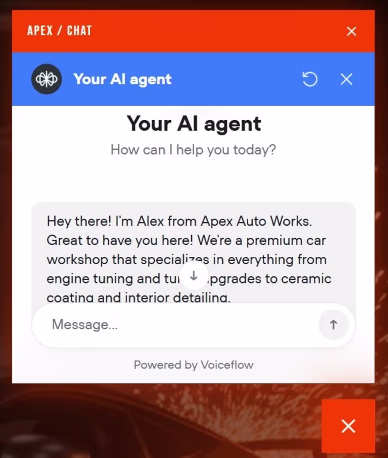 Cover image for AI Chatbot + Landing Page for Auto & Local Businesses