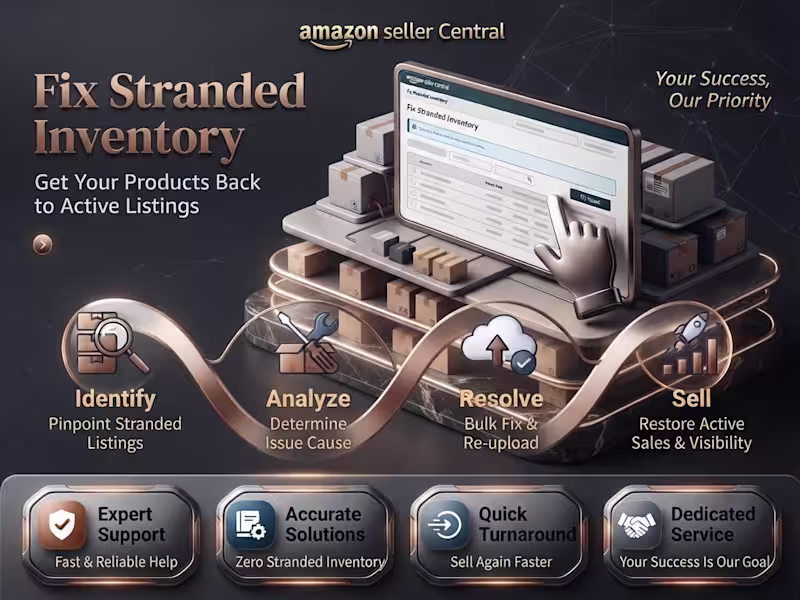 Cover image for 100% Amazon FBA Inventory Recovery: Stranded Stock to ZERO