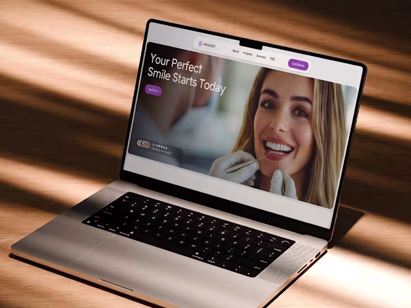 Cover image for High-End Dental Clinic Landing Page Design