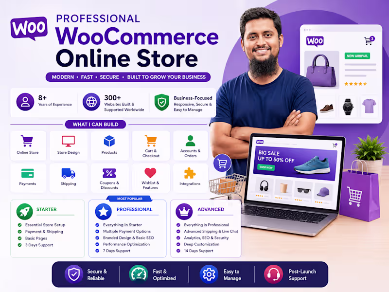 Cover image for Build a Professional & Responsive WooCommerce Online Store