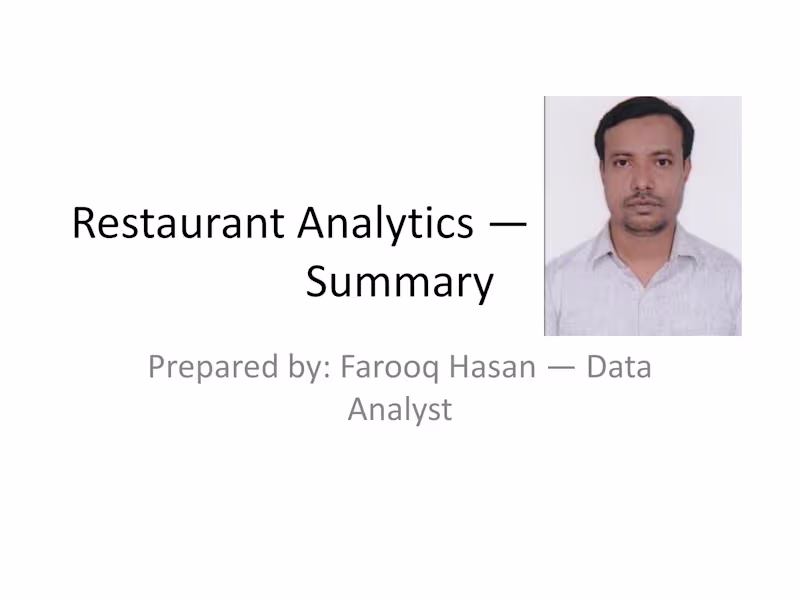 Cover image for I analysed restaurant data to