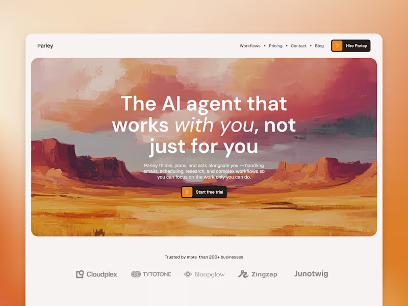 Cover image for Parley: A Warm, Editorial Framer Template for AI Products