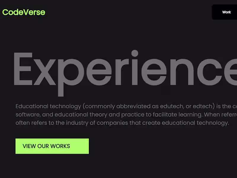Cover image for Codeverse - front end project