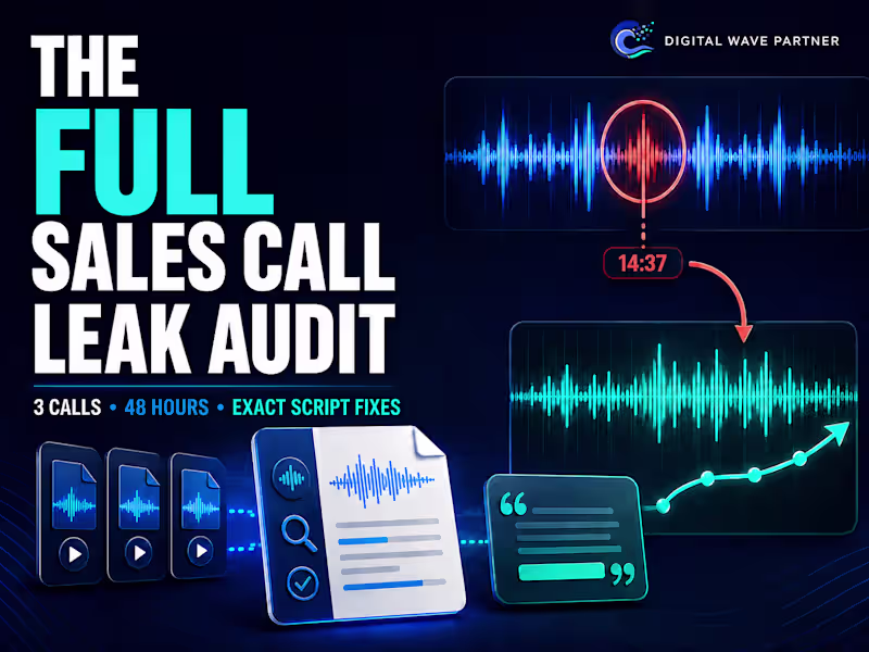 Cover image for FULL AUDIT: 48hr Sales Call Teardown