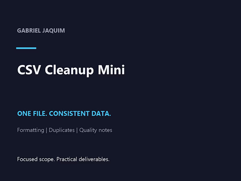 Cover image for CSV Cleanup Mini