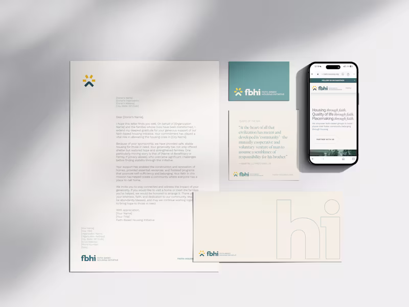 Cover image for Faith-Based Housing Initiative | Brand