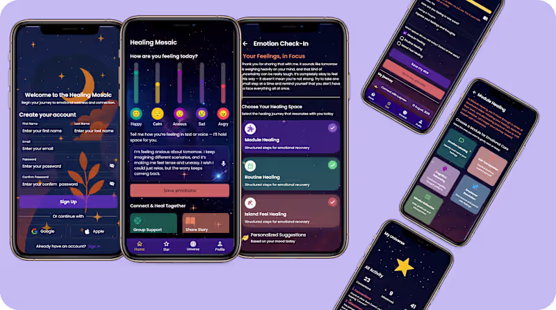 Cover image for Development of Healing Mosaic Emotional Well-being App