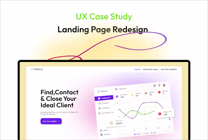 Cover image for How I redesigned a website for a Y-Combinator startup FINNY AI