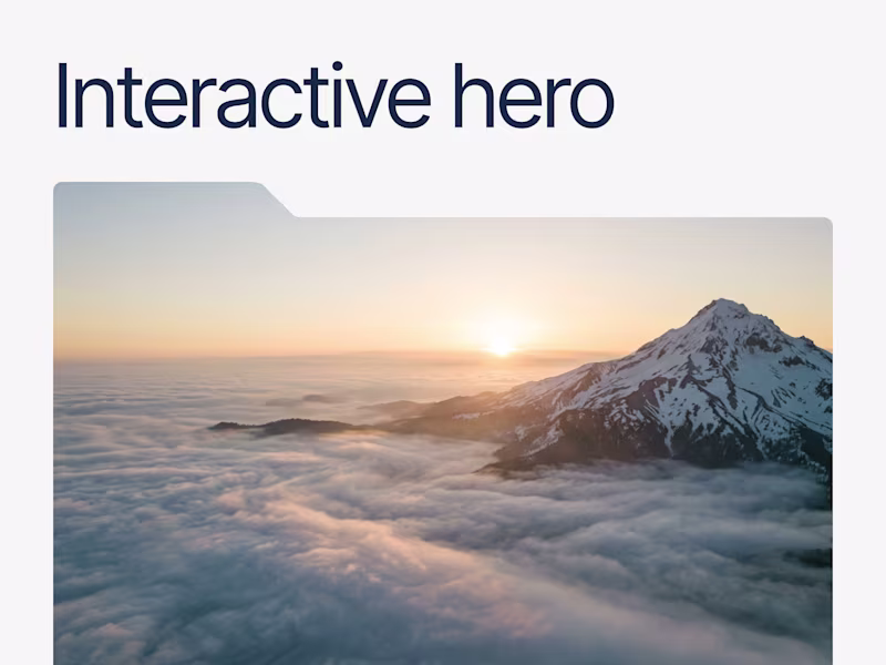 Cover image for Webflow Interactive Hero — Custom Motion Build
