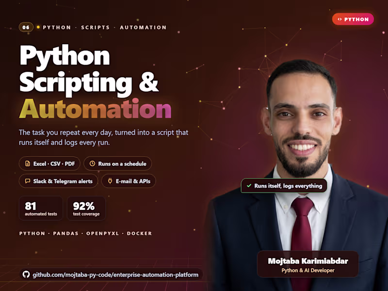 Cover image for Python Scripting & Task Automation