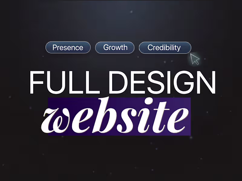 Cover image for FULL  WEBSITE DESIGN